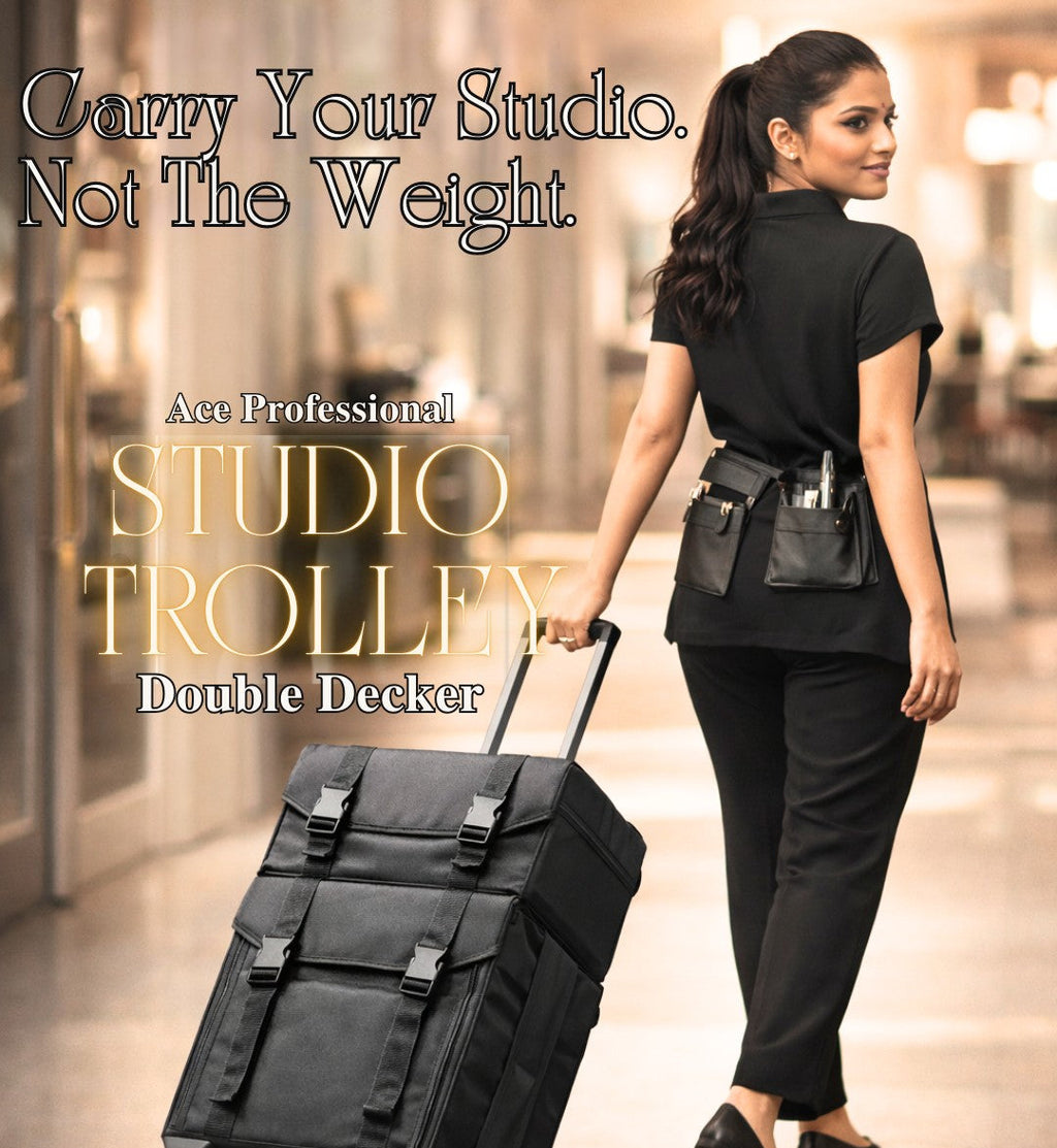 Studio Vanity Trolley Double Decker | Ace Vanity Pro