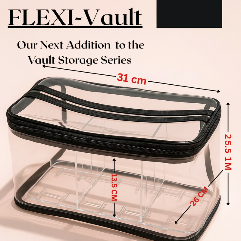 ACE "FlexiVault" - Adjustable Acrylic Organizer for Makeup & Skincare