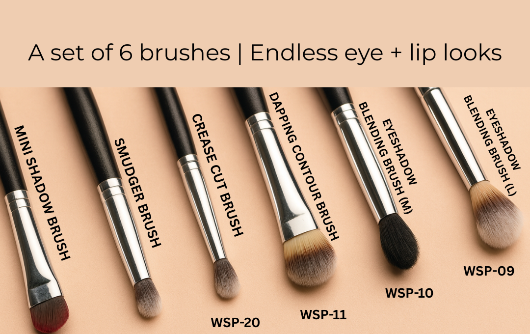 WINK Signature 6 Eye Lip Brush Set | Ace Vanity India