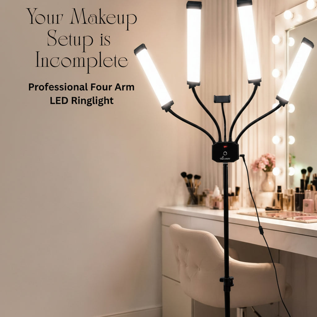 Four Arms LED Light with Tripod Stand | Ace Vanity
