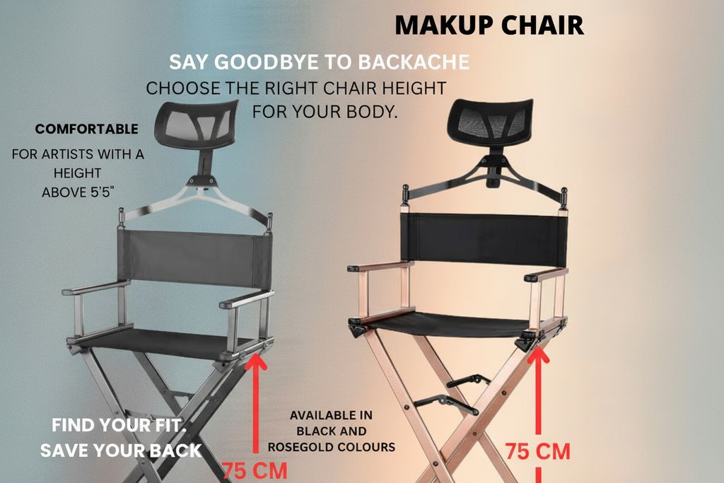 Makeup Chair with Headrest, Free Bag and name customisation