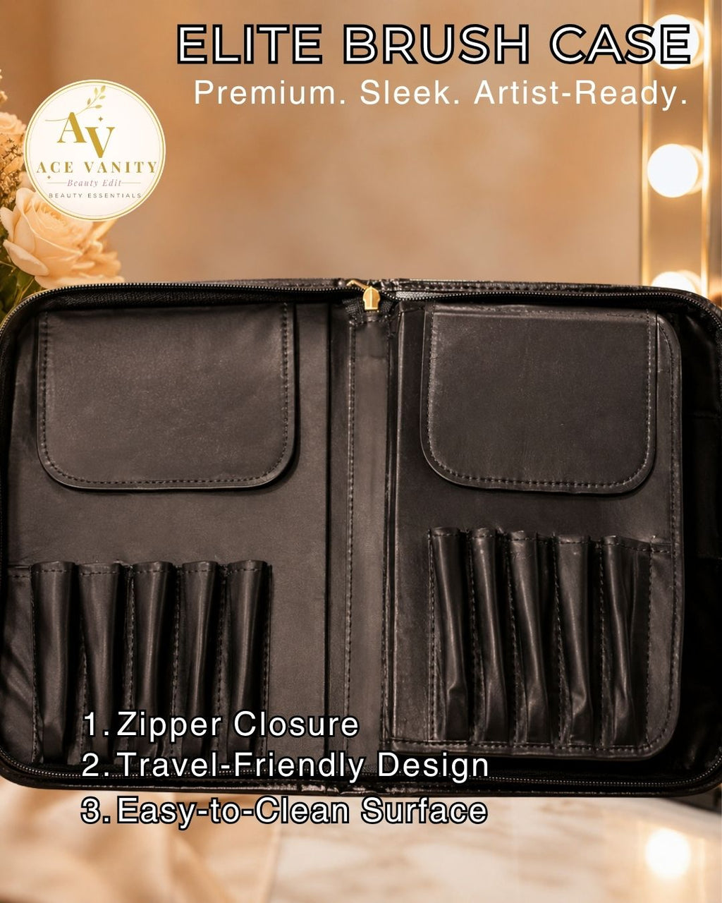 Elite Brush Case – Premium Makeup Brush Organizer