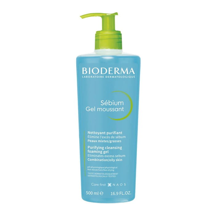 Bioderma Sebium Gel Moussant Purifying Cleansing Foaming Gel, 500ml