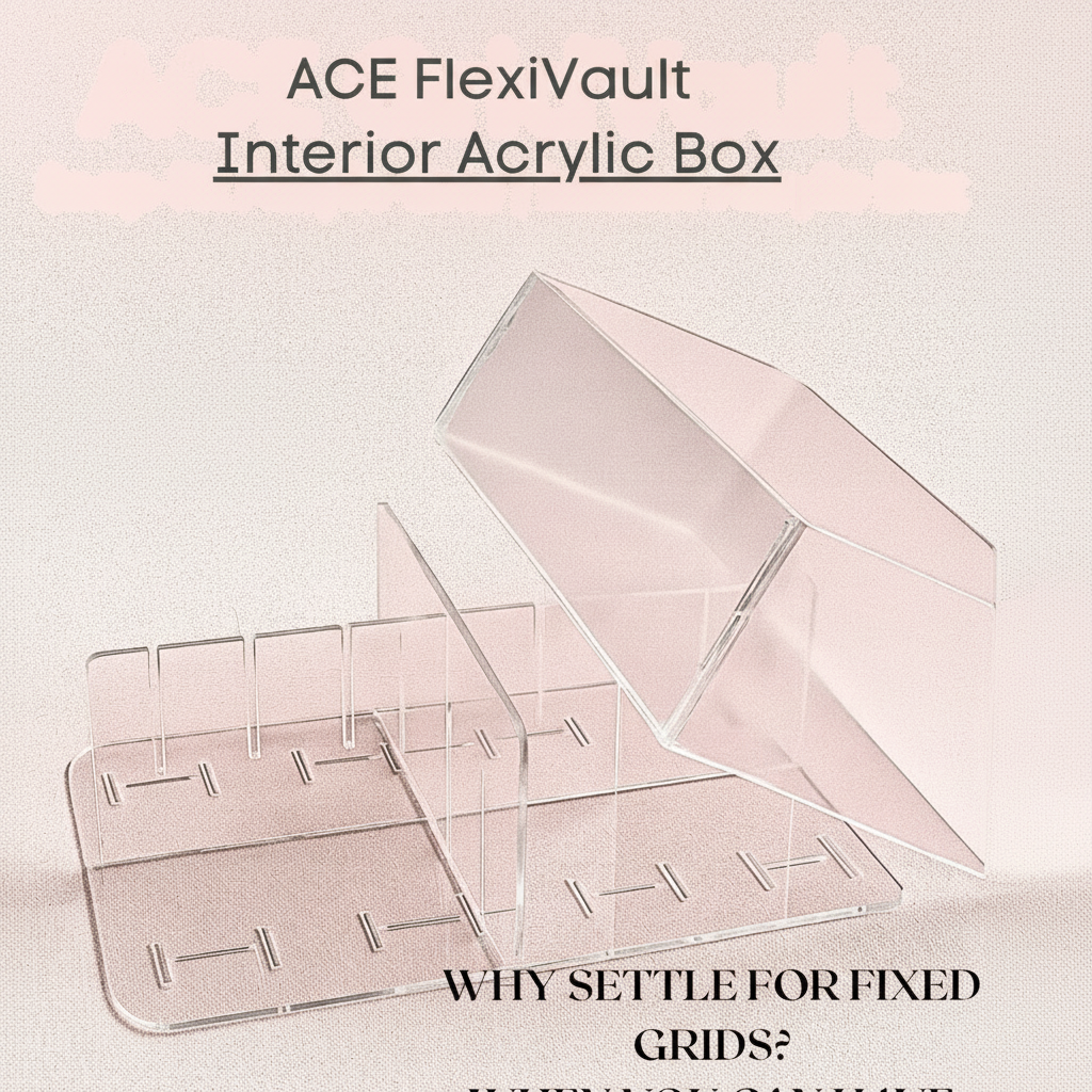 ACE "FlexiVault" - Adjustable Acrylic Organizer for Makeup & Skincare