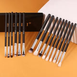 BEILI Professional Eye Sadow Eyeliner Eyebrow Makeup brushes Set 15 Pcs