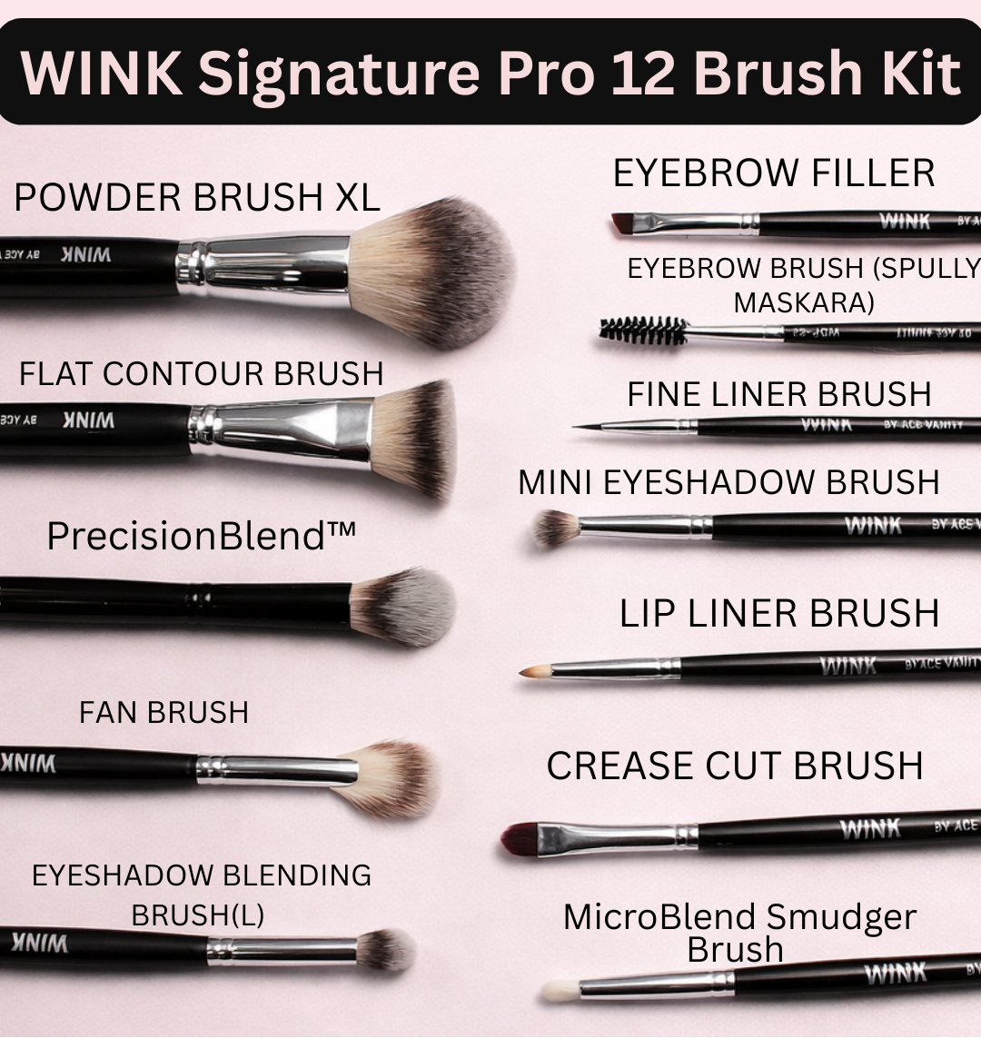 WINK Signature Pro 12 Brush Kit