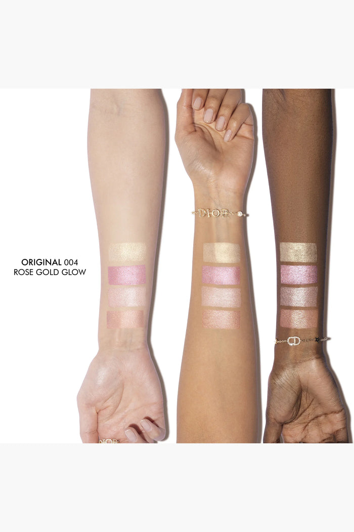 Dior Backstage Glow Maximizer Palette Multi-Use Highlighter and Blush - Multi-Reflective Glow -004 Rose Gold Glow