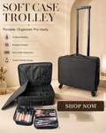 Ace Vanity Original XXXL Makeup Trolley Bag – Professional Soft Case Artist Trolley