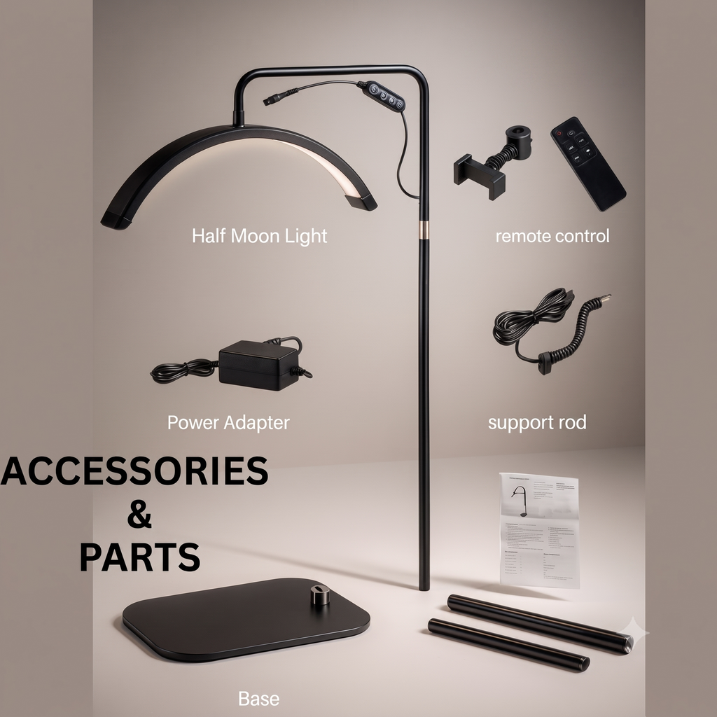 Half Moon LED Lamp – Professional Salon & Clinic Lighting