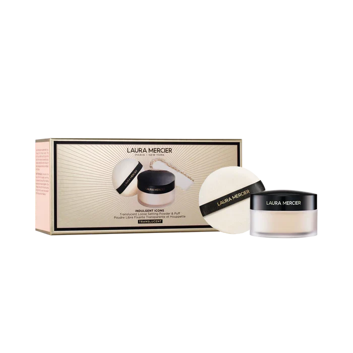 LAURA MERCIER Indulgent Icons Translucent Loose Setting Powder + Puff