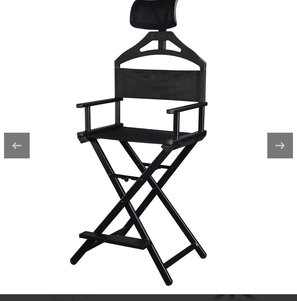 Makeup Artist Director Chair With Head Rest Foldable Chair