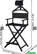 Makeup Artist Director Chair With Head Rest Foldable Chair