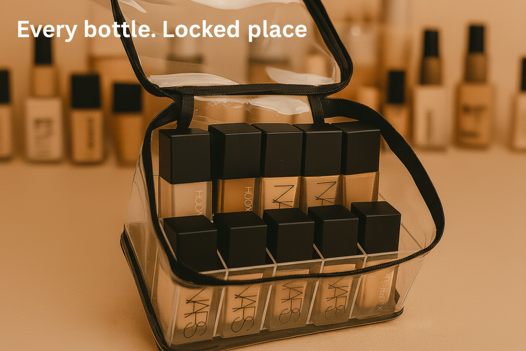 ACE GridVault™ – Premium Foundation Bottle Organizer Pouch