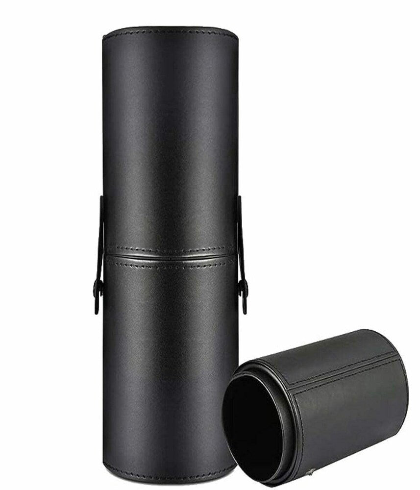 WINK Signature Brush Holder | Travel-Friendly Black Leatherette Case- MINI