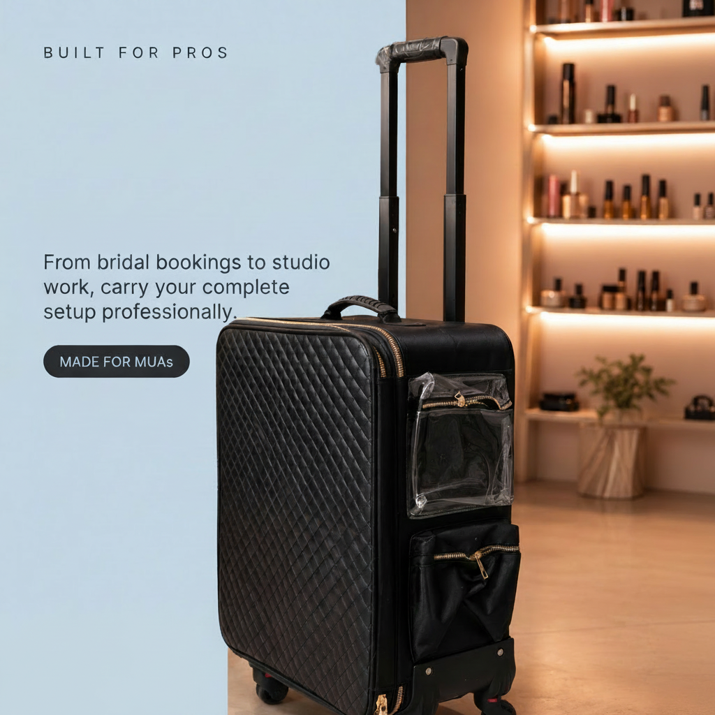 Studio Pro Max Trolley – Premium Makeup Vanity Trolley for Makeup Artists