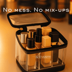 Ace Vanity PVC Short Bag with Divider | Clear Organizer