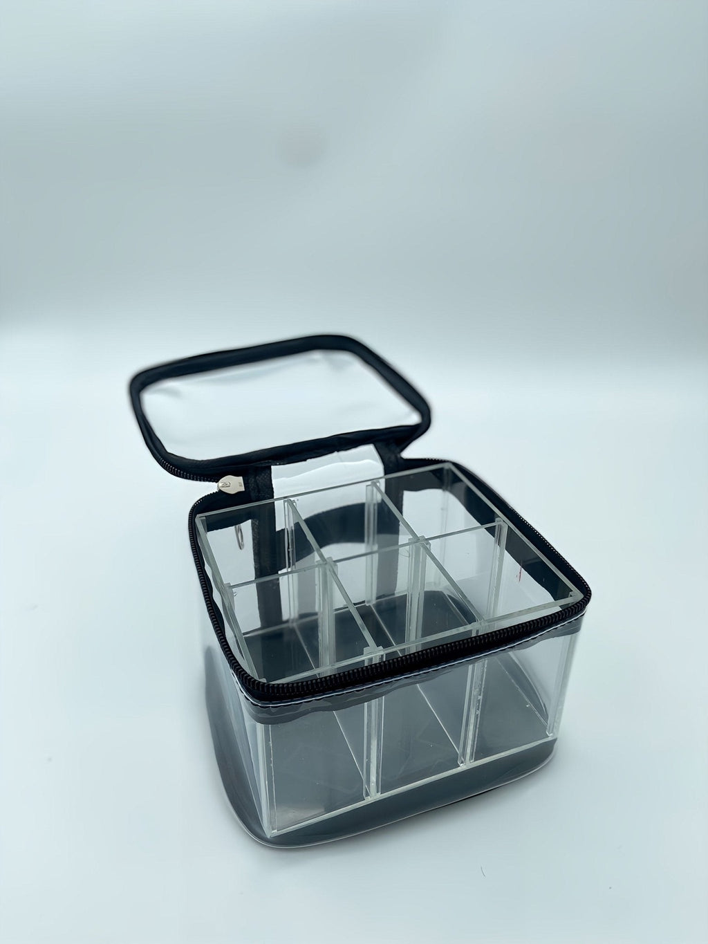 Ace Vanity PVC Short Bag with Divider | Clear Organizer