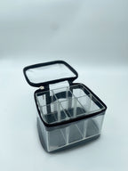 Ace Vanity PVC Short Bag with Divider | Clear Organizer
