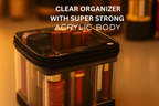 Ace Vanity PVC Short Bag with Divider | Clear Organizer