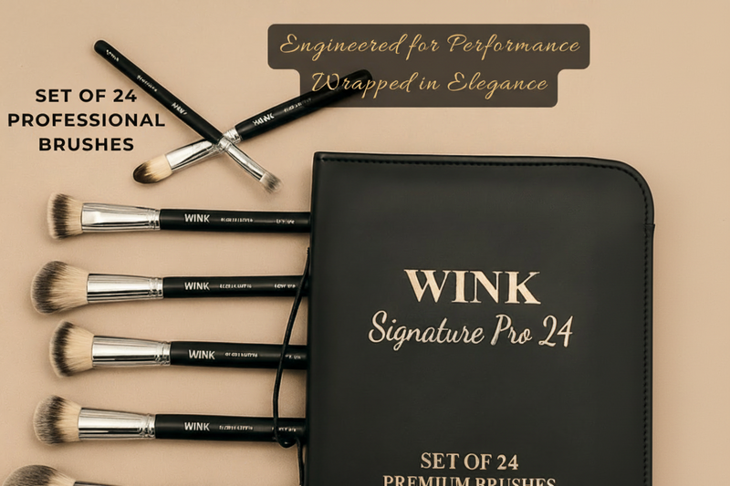 WINK Signature Pro 24 – Complete Makeup Brush Series Kit