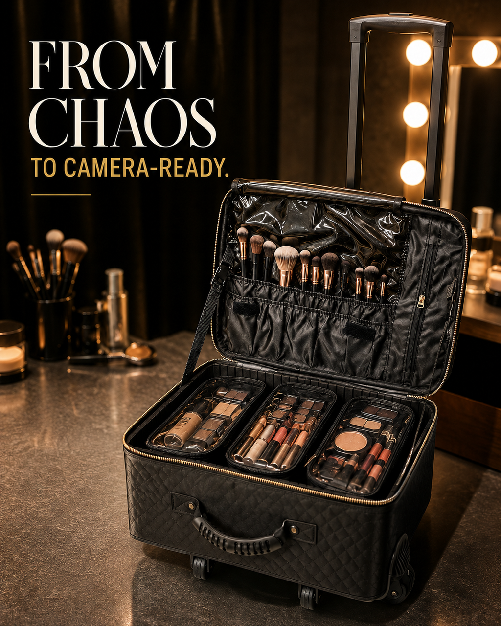 Ace Vanity XXL+ Professional Makeup Vanity (TROLLEY)